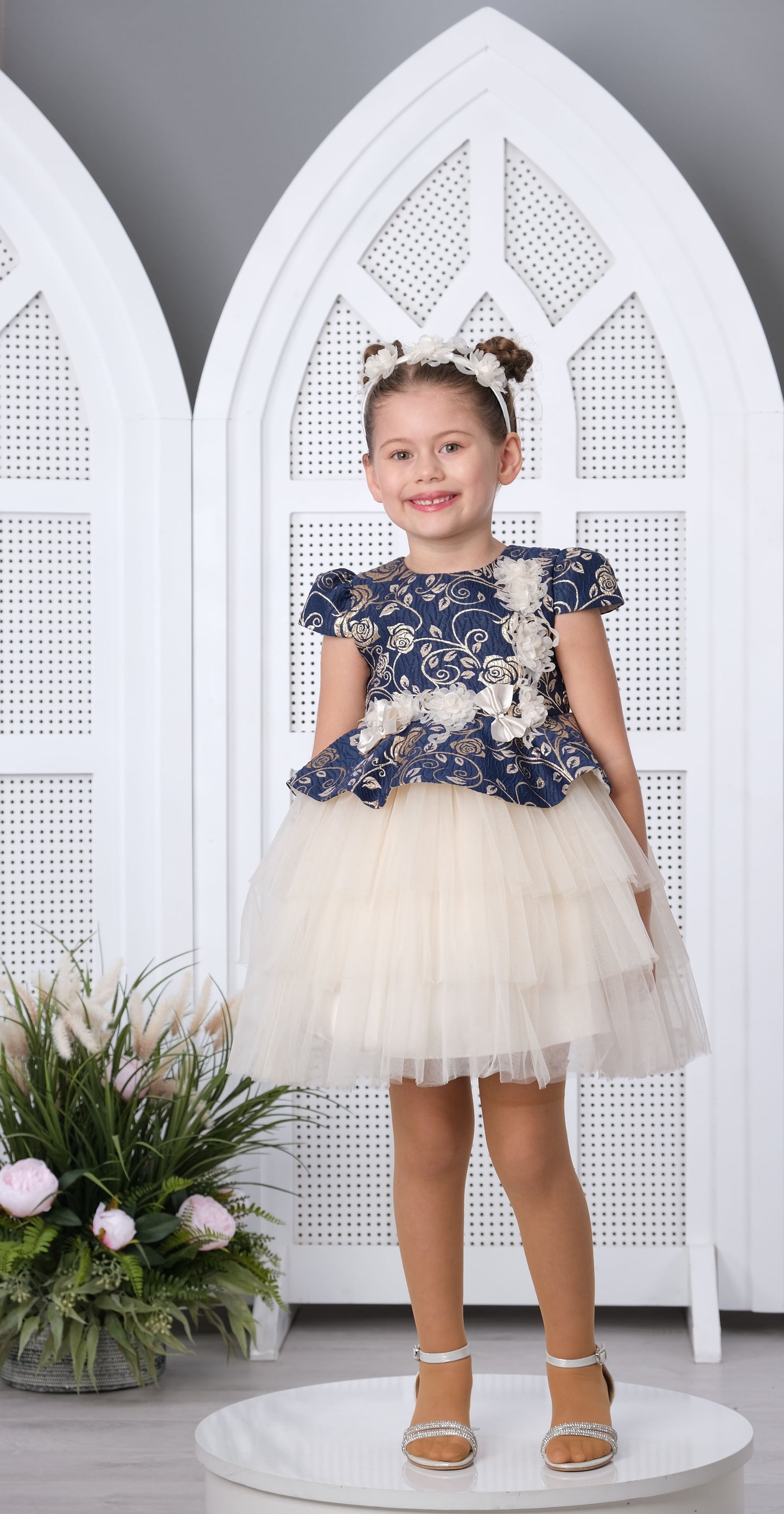 Beautiful Infant & Toddler Peplum Evening Dress