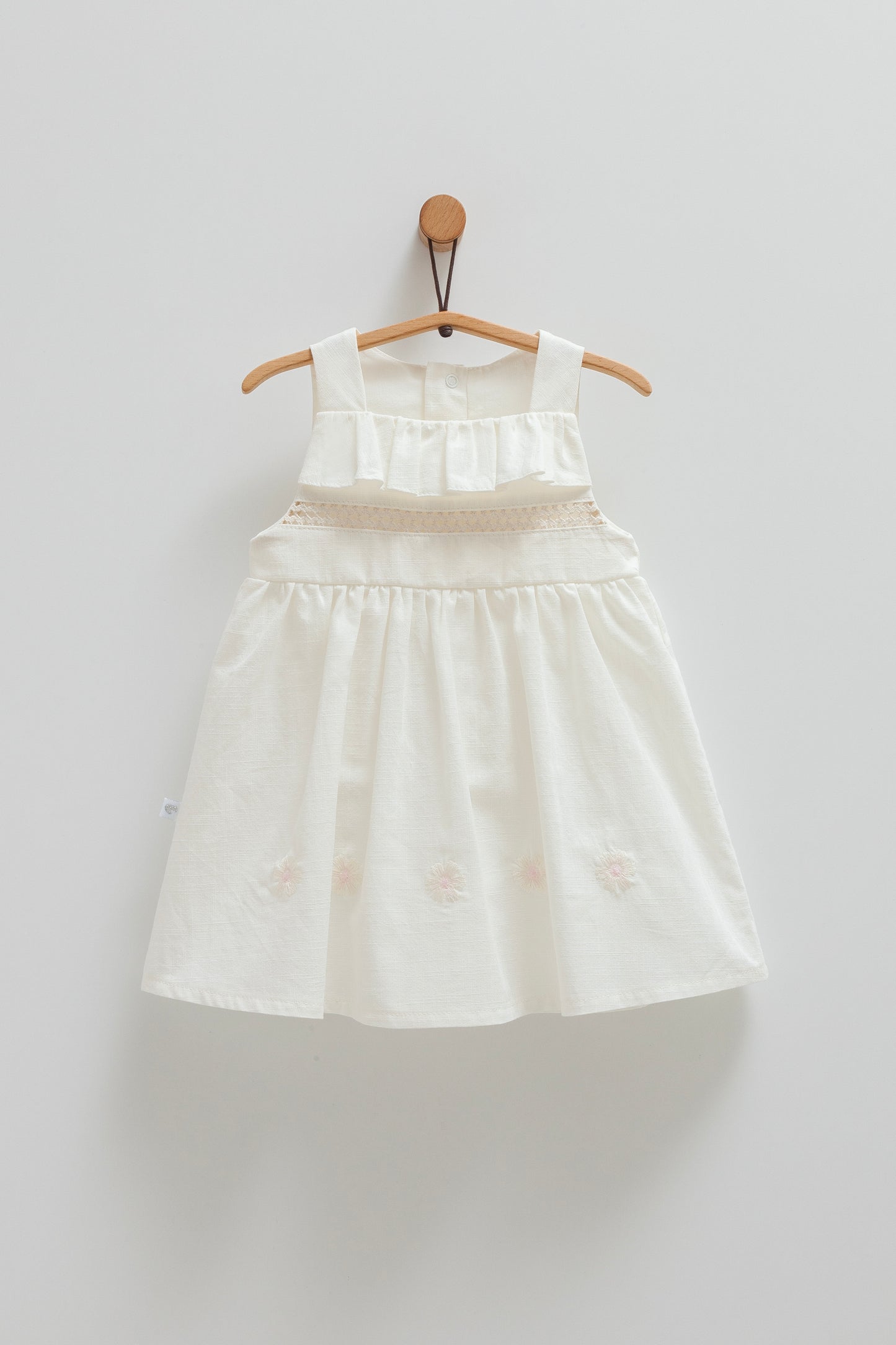 White Baby Girl Cotton Dress – Serena Collection by MalinaBaby | Soft & Lightweight Summer Dress | Sizes 3–18 Months (Copy)