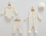 Girls 4-Piece Baby Essentials Set – Soft Cotton Newborn Outfit