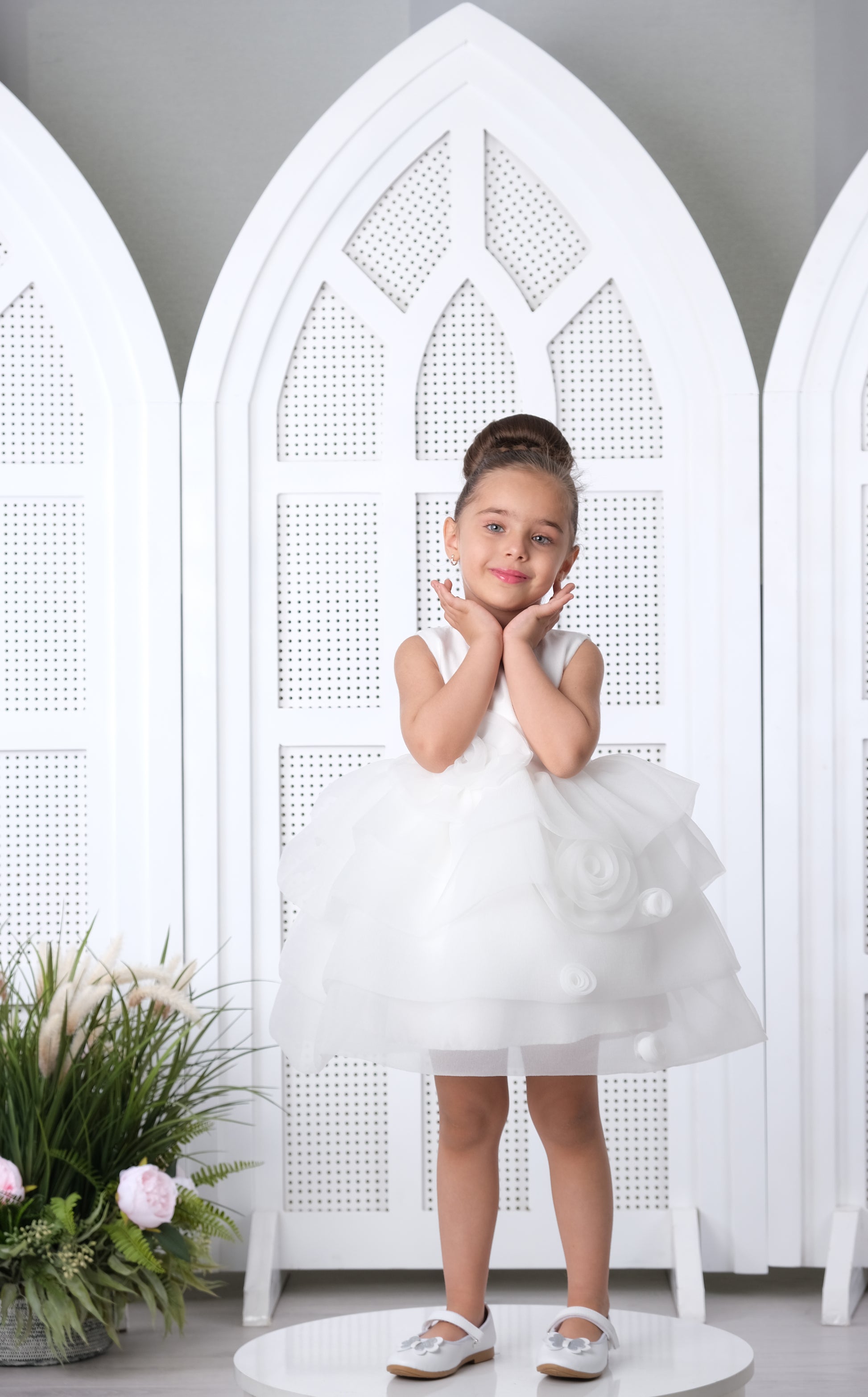 Delicate Infant Evening Dress - White / 6 Months Delicate Infant Evening Dress - White / 6 Months