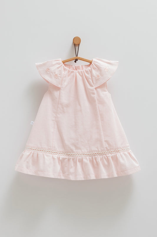Pink Baby Girl Cotton Dress – Serena Collection by MalinaBaby | Soft, Breathable Summer Dress | Sizes 3–18 Months (Copy)
