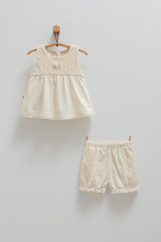 Crocheted, Sleeveless Infant Set