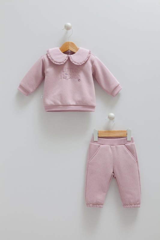 Beautiful, Two Piece 100% Cotton Infant Set